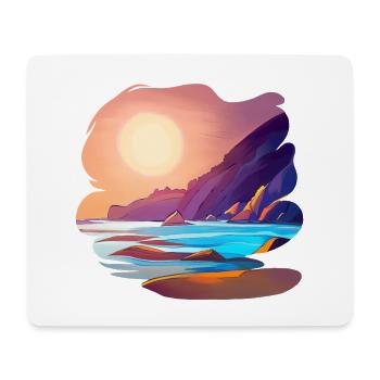 Vacances Sunrise Sea Island - Tapis de souris (format paysage) - blanc - Devant