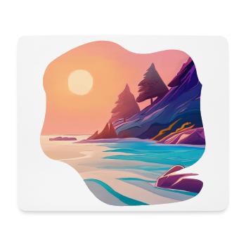 Vacances Sunrise Sea Island - Tapis de souris (format paysage) - blanc - Devant