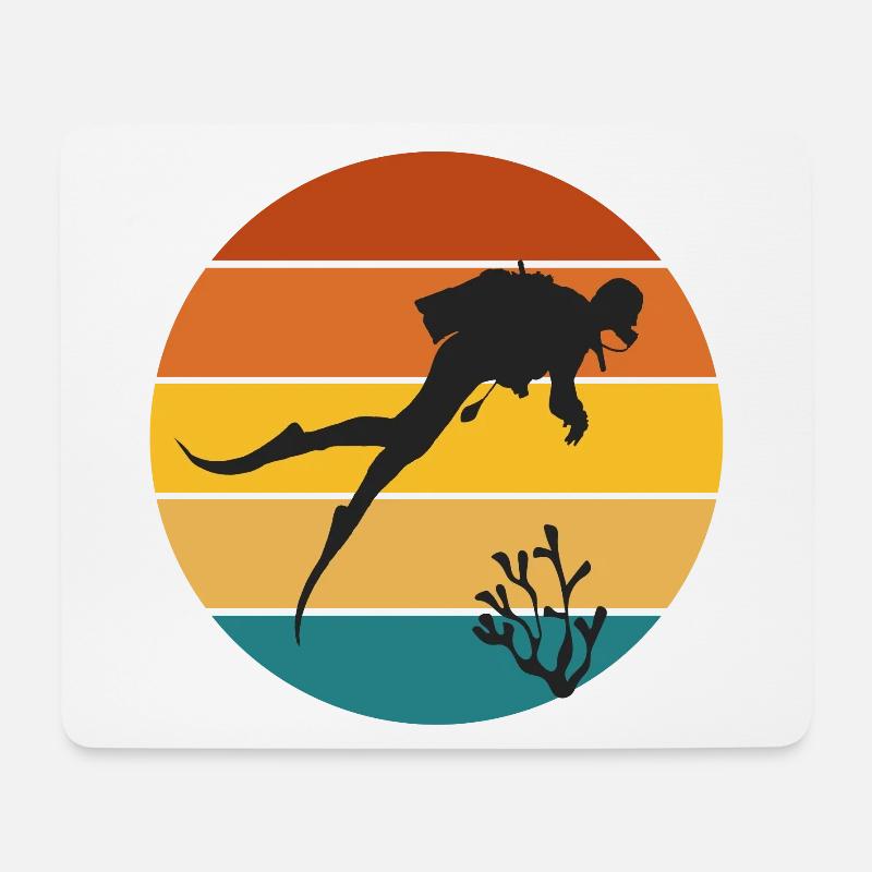 Scuba diving, diving - Mouse Pad (horizontal) - white