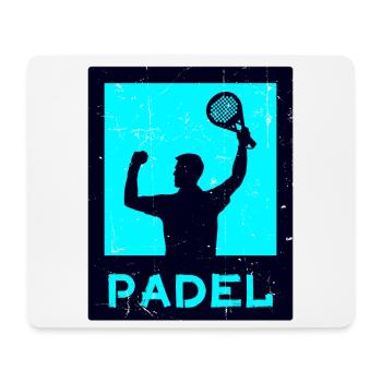 Tennis Padel Spieler Padelspiel Trainer Schläger - Mousepad (Querformat) - Weiß - Vorne