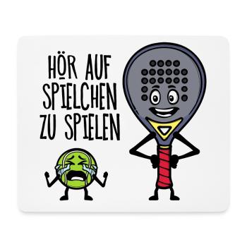 Freizeit Spieler Statement Padel Ball Schläger - Mousepad (Querformat) - Weiß - Vorne