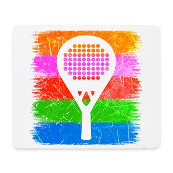 Schläger Sportart Padelspiel Tennis Aufschlag - Mousepad (Querformat) - Weiß - Vorne