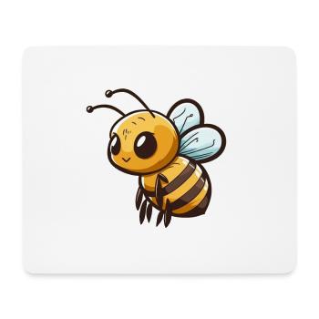 Abeille comique mignonne - Tapis de souris (format paysage) - blanc - Devant