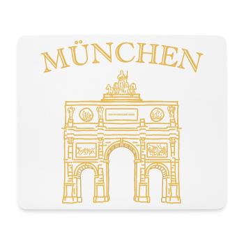 Porte de la Victoire emblématique Munich - Tapis de souris (format paysage) - blanc - Devant