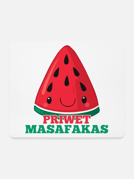 Priwet Masafakas Wassermelone Geschenk - Mousepad (Querformat) - Weiß