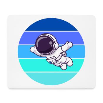 astronaute, fusée, flying - Tapis de souris (format paysage) - blanc - Devant