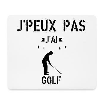 J Peux Pas J ai Golf - Tapis de souris (format paysage) - blanc - Devant