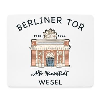 Wesel, Berliner Tor, kultiges Wahrzeichen - Mousepad (Querformat) - Weiß - Vorne