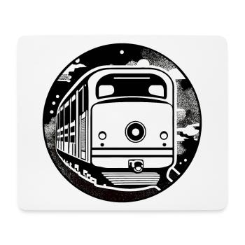 Locomotive, train, chemin de fer - Tapis de souris (format paysage) - blanc - Devant