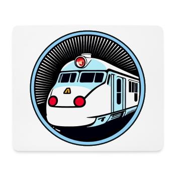 Train, locomotive, chemin de fer - Tapis de souris (format paysage) - blanc - Devant