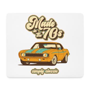 70s Design - Mousepad (Querformat) - Weiß - Vorne