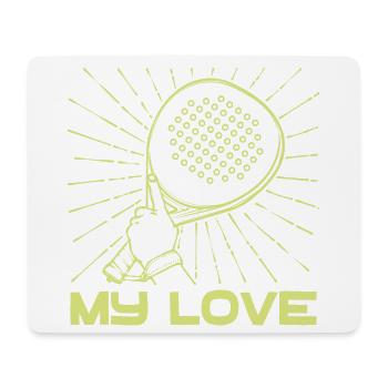 Déclaration du tournoi de Padel d’entraînement de raquette des joueurs - Tapis de souris (format paysage) - blanc - Devant
