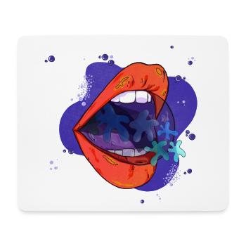 Mouth flowers - Mouse Pad (horizontal) - white - Front