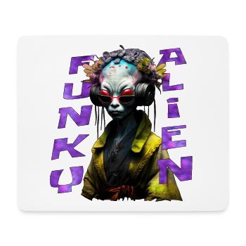 Funky Alien 02 - Mousepad (Querformat) - Weiß - Vorne