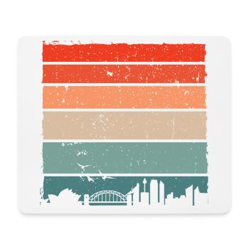 Sunset Gradient City Skyline - Mouse Pad (horizontal) - white - Front