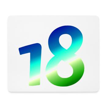kleidung geburtstag, 18 karibischer Farbverlauf - Mousepad (Querformat) - Weiß - Vorne