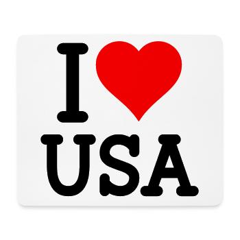 I love USA - Mouse Pad (horizontal) - white - Front