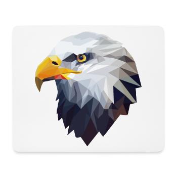 Stilisierter, geometrischer Adler - Mousepad (Querformat) - Weiß - Vorne