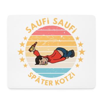 Lustiger Bier Alk Retro Malle JGA Mallorca Spruch - Mousepad (Querformat) - Weiß - Vorne