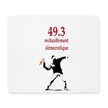 Réchauffement démocratique - Tapis de souris (format paysage) - blanc - Devant