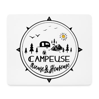 campeuse rieuse heureuse - Tapis de souris (format paysage) - blanc - Devant