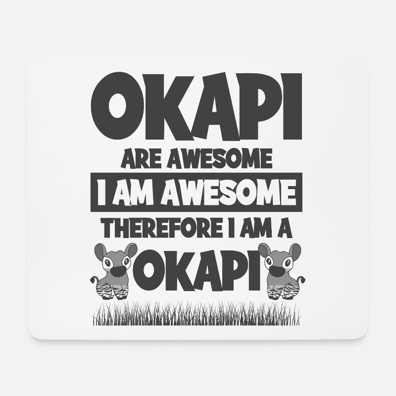 Okapi Design - Mousepad (Querformat) - Weiß