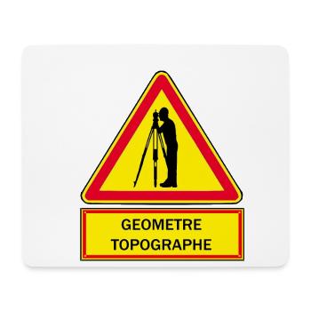 Géomètre topographe - Tapis de souris (format paysage) - blanc - Devant