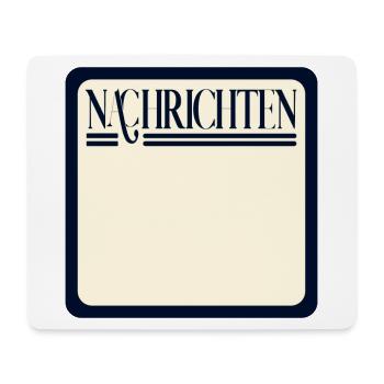 NACHRICHTEN SELBST GESTALTEN - Mousepad (Querformat) - Weiß - Vorne