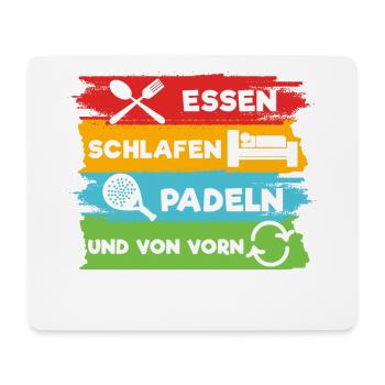 Spieler Statement Padel-Tennis Schläger Turnier - Mousepad (Querformat) - Weiß - Vorne
