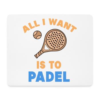 Padel Statement Padel Game Players Rackets Balls - Mouse Pad (horizontal) - white - Front
