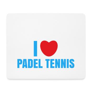 I Love Padel Padel Team Tennis Statement Heart - Tapis de souris (format paysage) - blanc - Devant