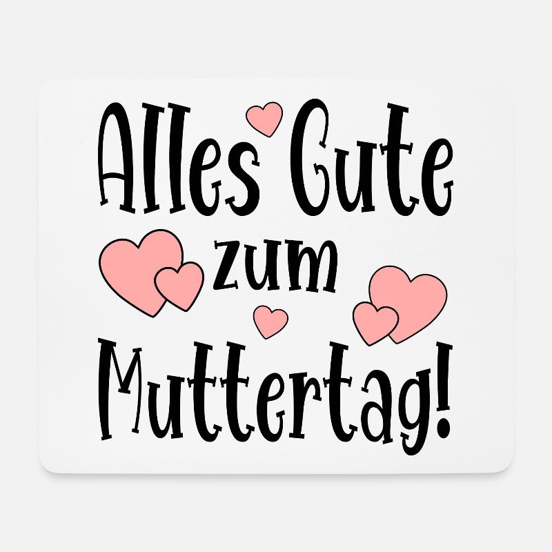 Alles Gute zum Muttertag Muttertagssprüche MAMA - Mousepad (Querformat) - Weiß