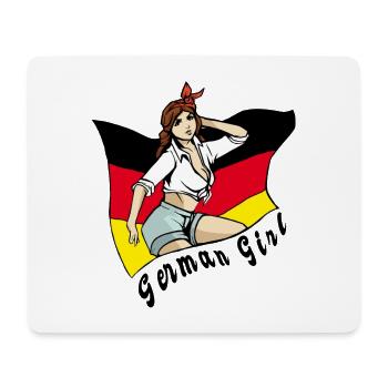 Design du drapeau de l'Allemagne pour fille - Tapis de souris (format paysage) - blanc - Devant