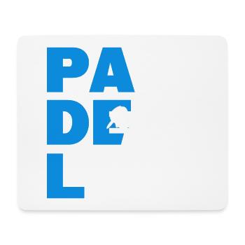 Joueur de raquette de balle de sport d’entraînement de padel - Tapis de souris (format paysage) - blanc - Devant