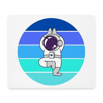 astronaute, flying fusée espace - Tapis de souris (format paysage) - blanc - Devant