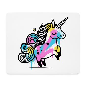 Colorful Splash Unicorn Illustration - Mouse Pad (horizontal) - white - Front