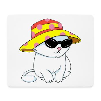 Kätzchen im Strandstil - Mousepad (Querformat) - Weiß - Vorne