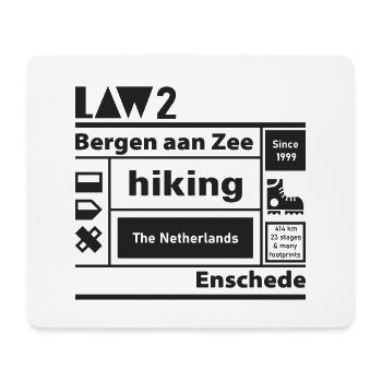 LAW 2 l Bergen aan Zee l Enschede l schwarz - Mousepad (Querformat) - Weiß - Vorne