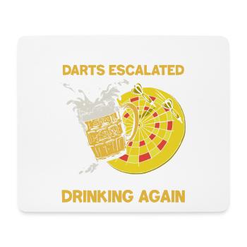 Dart beer pub design - Mouse Pad (horizontal) - white - Front