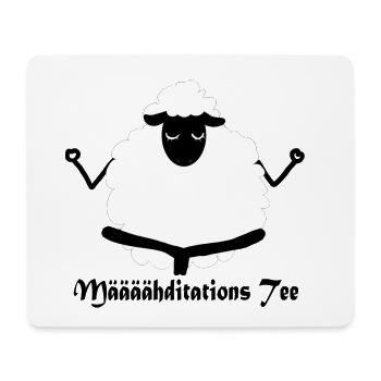 Määäähditations Tee - Mousepad (Querformat) - Weiß - Vorne