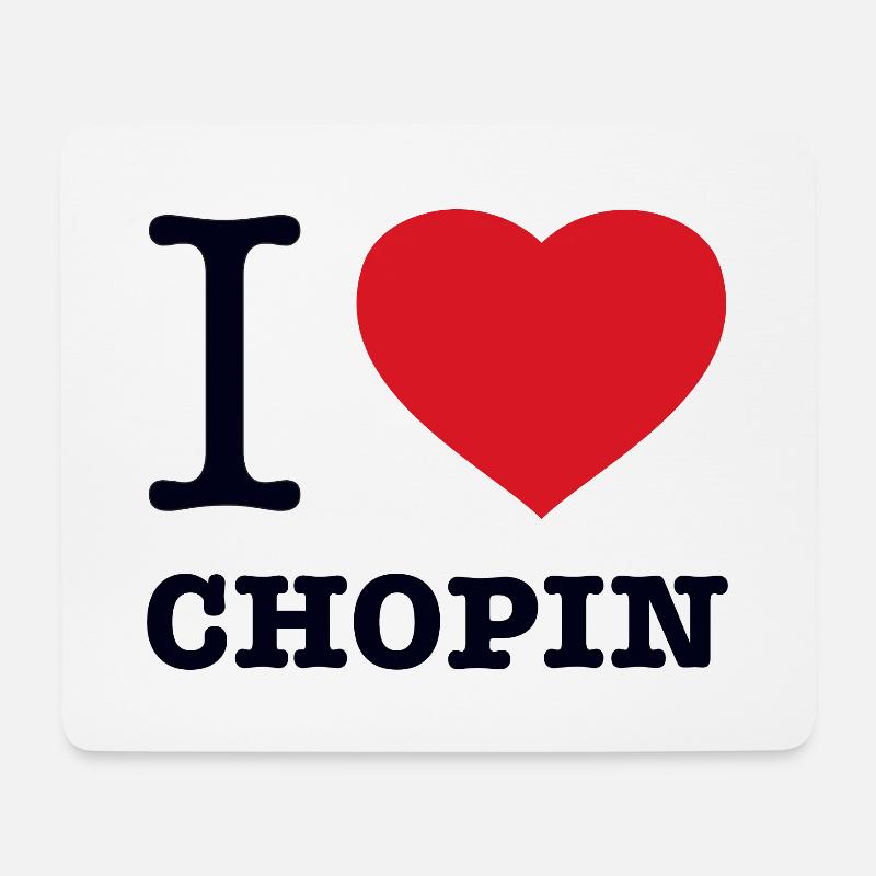 I LOVE CHOPIN - Mousepad (Querformat) - Weiß