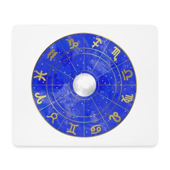 Star - Zodiac - Moon - Starry Sky - Mouse Pad (horizontal) - white - Front