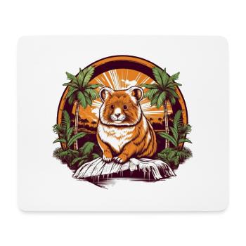 Felsenkuschelkänguru im Sonnenuntergang - Mousepad (Querformat) - Weiß - Vorne
