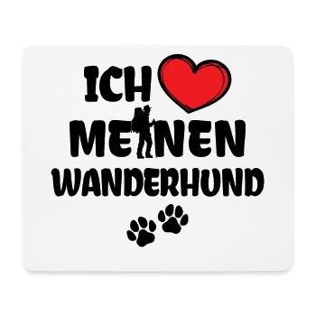 Bergsteigen Herz Statement Ich Liebe Wandern - Mousepad (Querformat) - Weiß - Vorne
