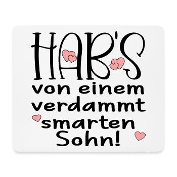 Familienspruch - Smarter Sohn ELTERN Geschenk - Mousepad (Querformat) - Weiß - Vorne