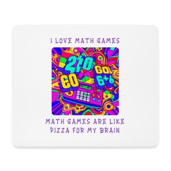 Jeux de mathématiques - Entrez dans votre cerveau avec des puzzles puissants - Tapis de souris (format paysage) - blanc - Devant