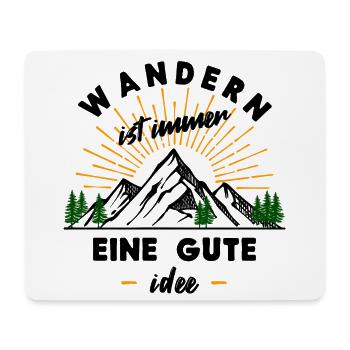 Berge Wanderung Wandern Statement Wanderer Natur - Mousepad (Querformat) - Weiß - Vorne