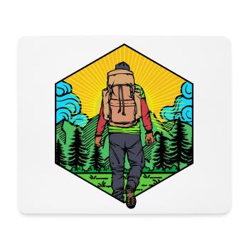 Hiking Hikers Mountaineering Hiking Mountain Hiking - Mouse Pad (horizontal) - white - Front