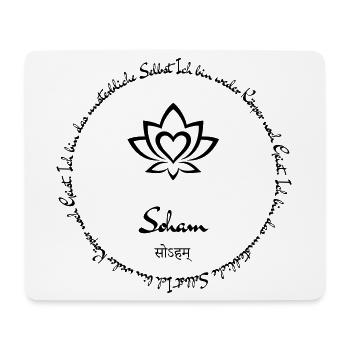 Lotus Love Design Yoga Mantra Soham - Mousepad (Querformat) - Weiß - Vorne