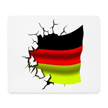 Germany - Germany - Deutschland - Torn Flag - Mouse Pad (horizontal) - white - Front